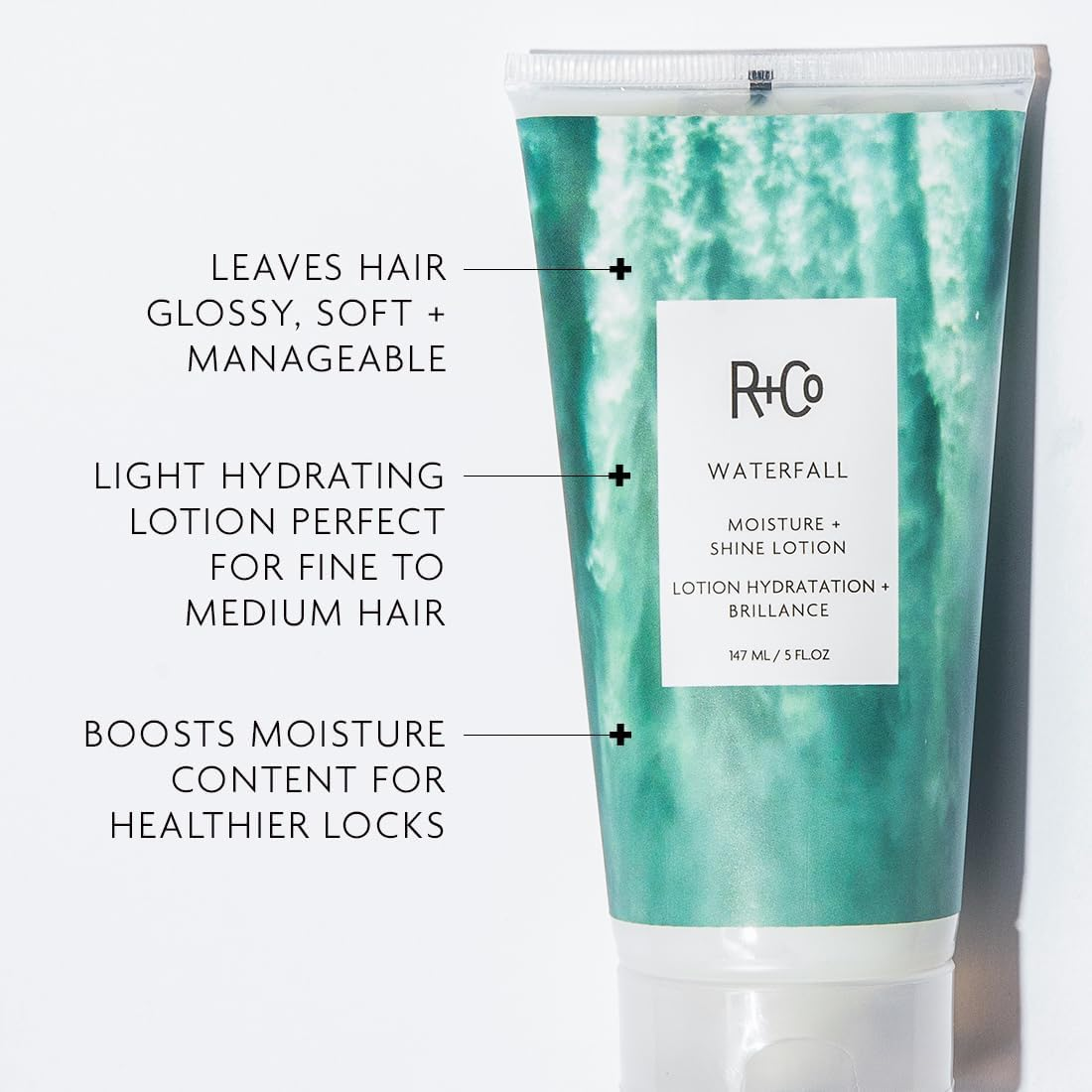 R+Co Waterfall Moisture + Shine Lotion, 147Ml image number 5