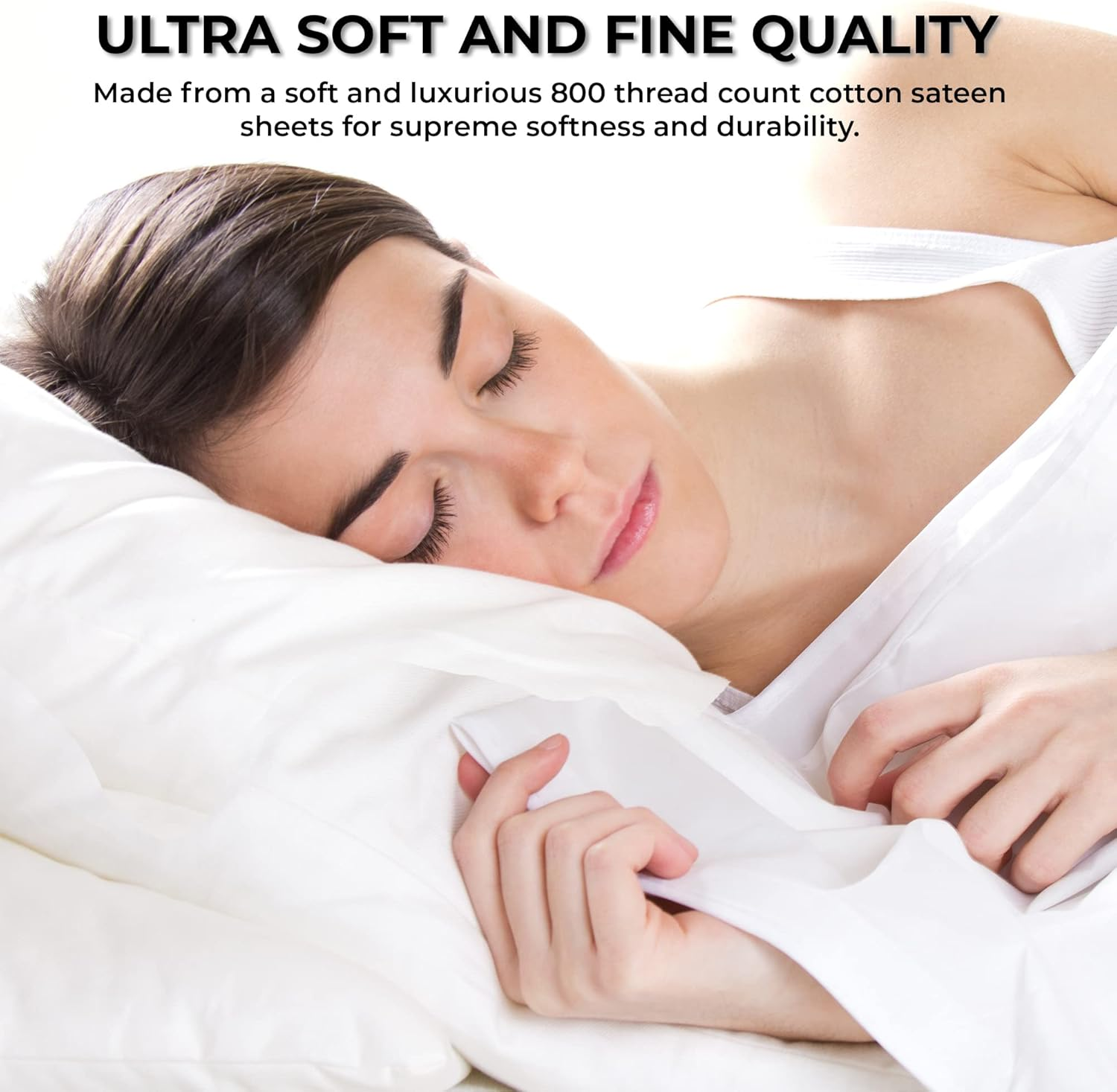 Tribeca Living 800 Thread Count Egyptian Cotton Sateen Extra Deep Pocket Sheet Set, King, Blue image number 5