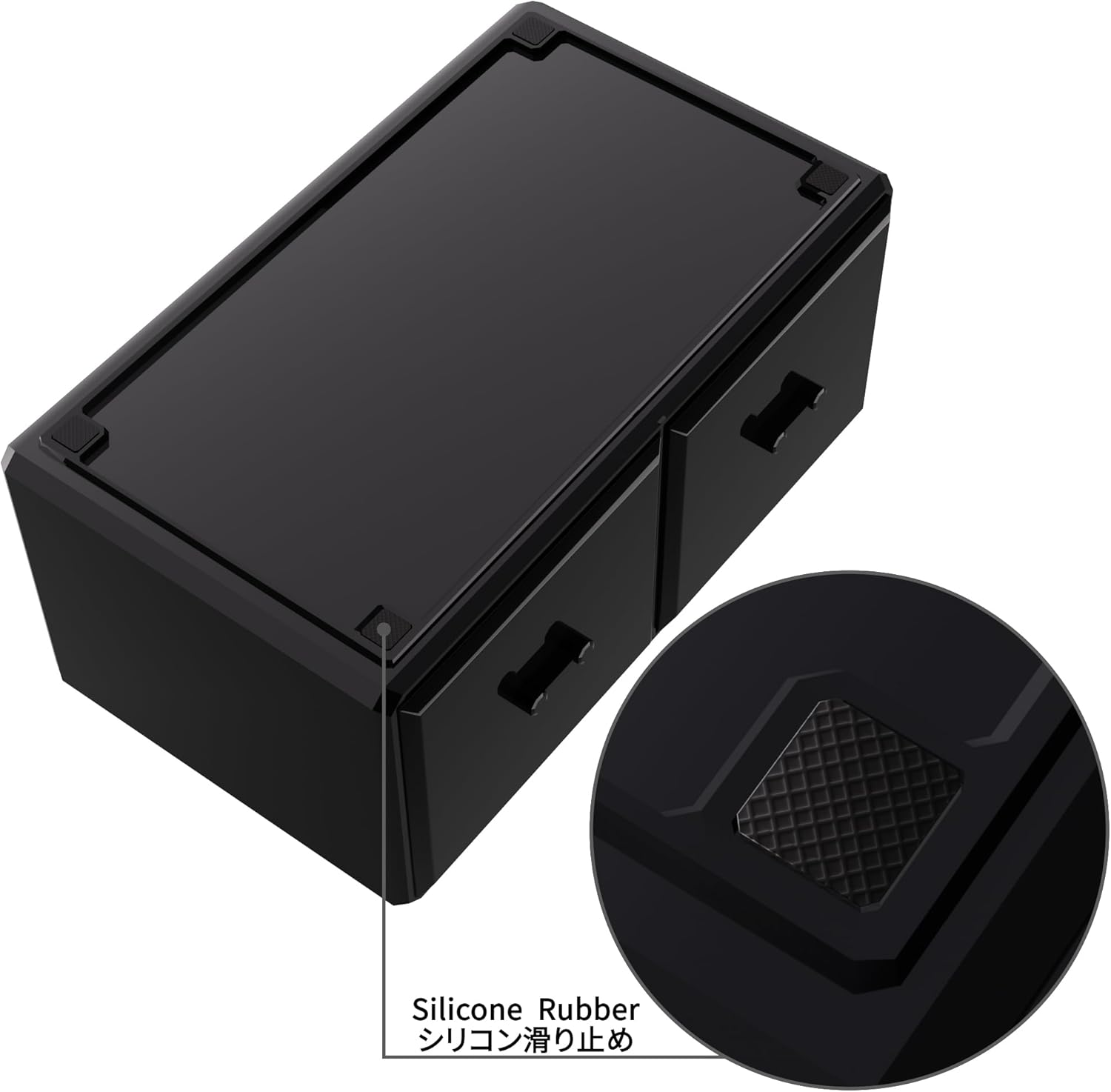 Readaeer Makeup Cosmetic Organizer Storage Drawers Display Boxes Case 6 Drawers Black image number 6