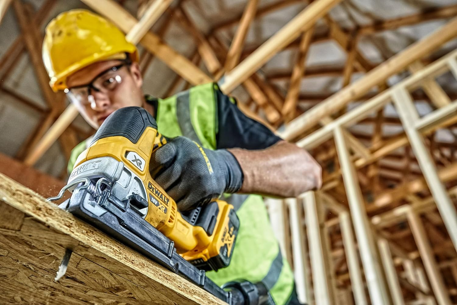 Dewalt DCS334N-XJ 18V XR Li-Ion Cordless Brushless Top Handle Jigsaw - Skin Only image number 1