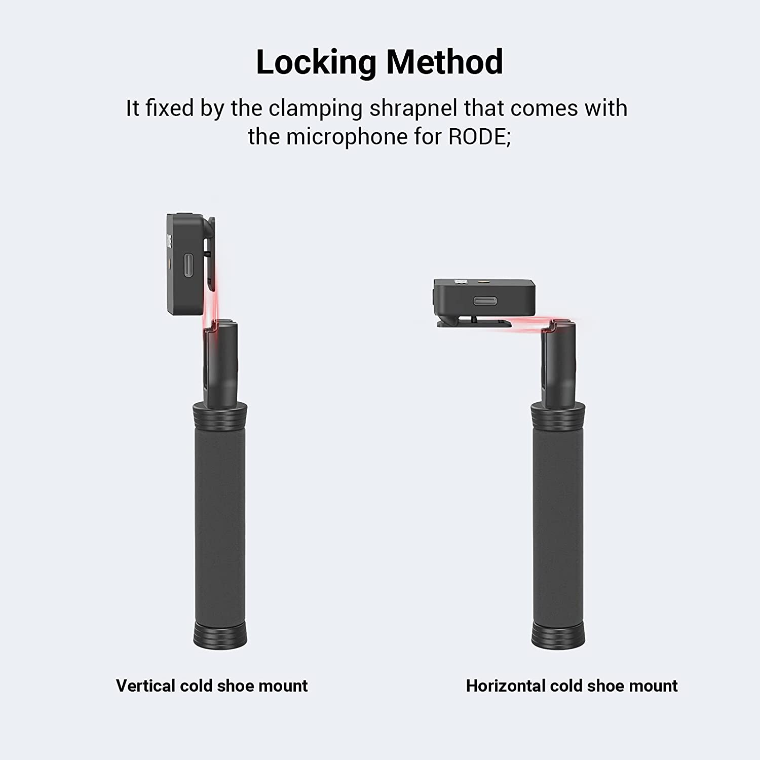 Smallrig Interview Microphone Handle, Stretchable Mic Handle for RODE Wireless Go, for DJI Mic, for Hollyland Lark 150, for Synco G1/A2 and Other Wireless Lavalier Microphones with Cold Shoe 3182 image number 5