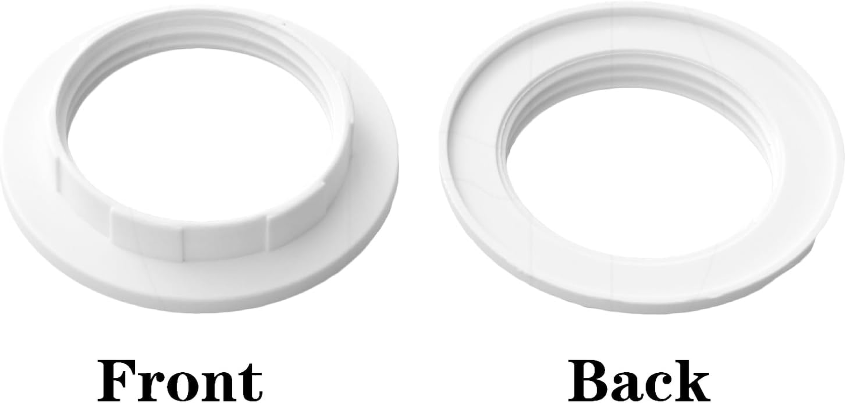 DOETYD Pack of 2 E27 Lampshade Reducing Ring White Plastic Reducing Ring Lampshade Reducing Ring Converter Washer for 40 Mm Lamp Holder