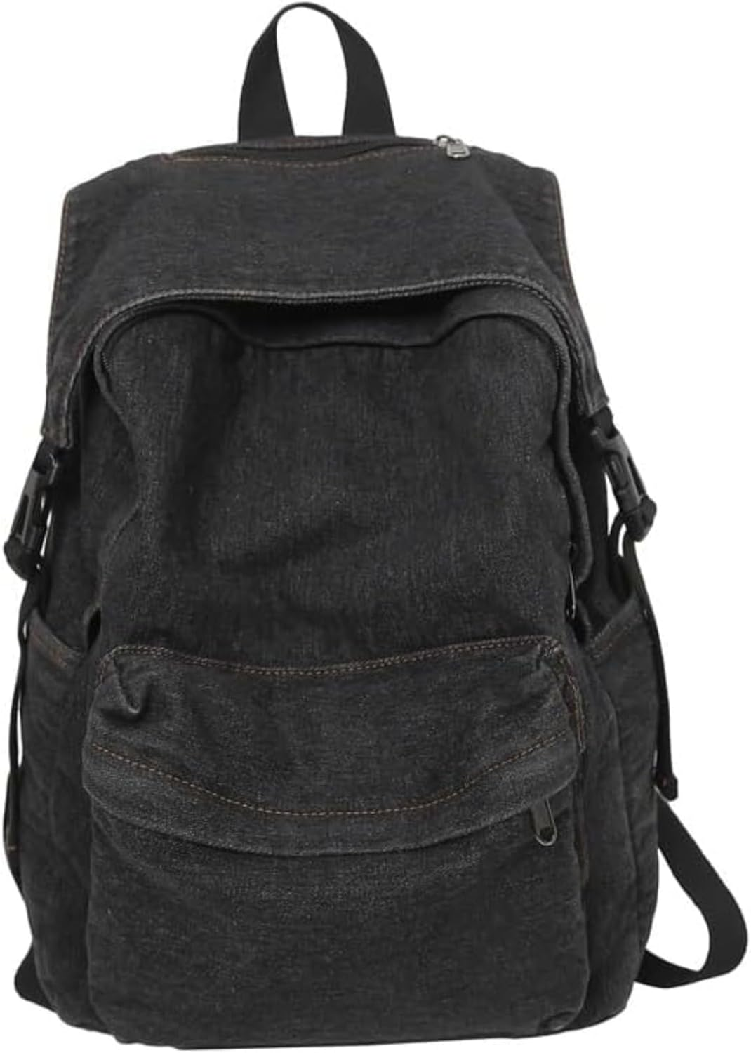 Generic Classic Retro Denim Backpack Aesthetic Shoulder Bag Lightweight Daypack Casual Jeans Backpack for College