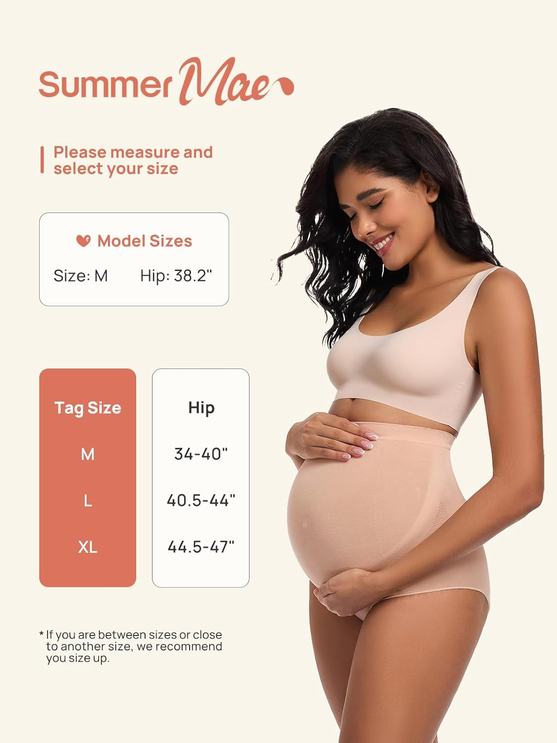 Summer Mae Maternity Underwear Soft Breathable High-Waist Pregnancy Seamless over Bump Panties for Women image number 7