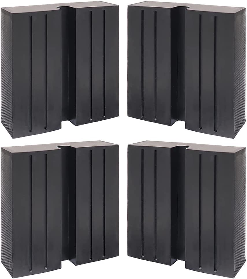 Jack Rubber Pad,Car Black Anti-Slip Rail Adapter Support Block Heavy Duty for Car Lift (4 Pack, 5#) image number 1