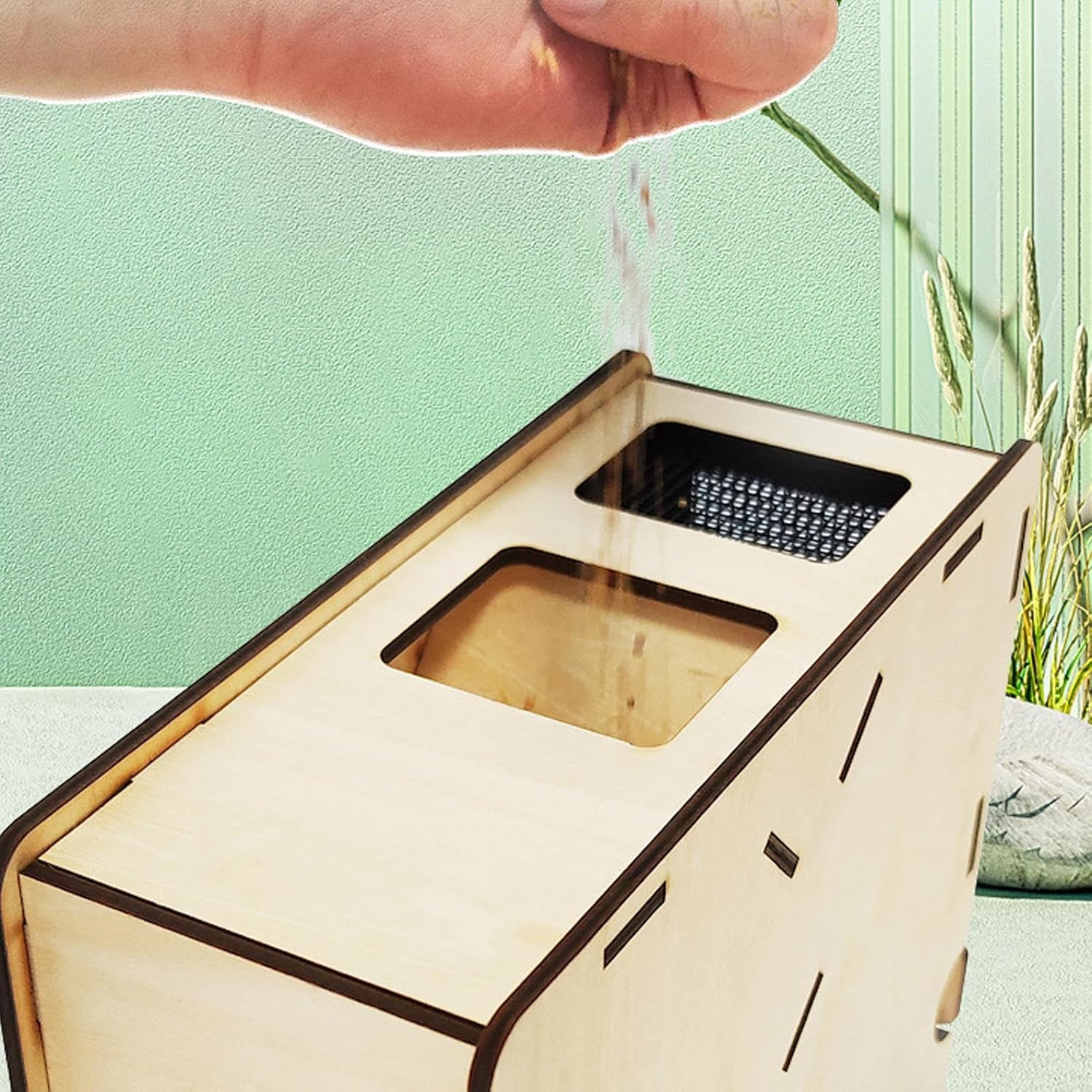 Birds Feed Wind Sheller - Grain Splitter Machine Efficient Grain Winnower Machine | Bird Food Skin Blower Practical Grain Thrower, Automatic Bird Seed Sheller for Garden Yard image number 3