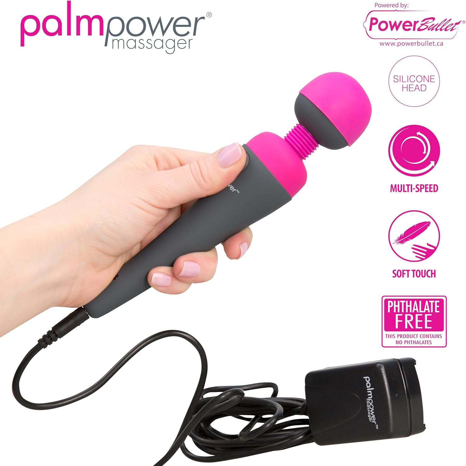 Palmpower Massage Wand, Pink image number 5