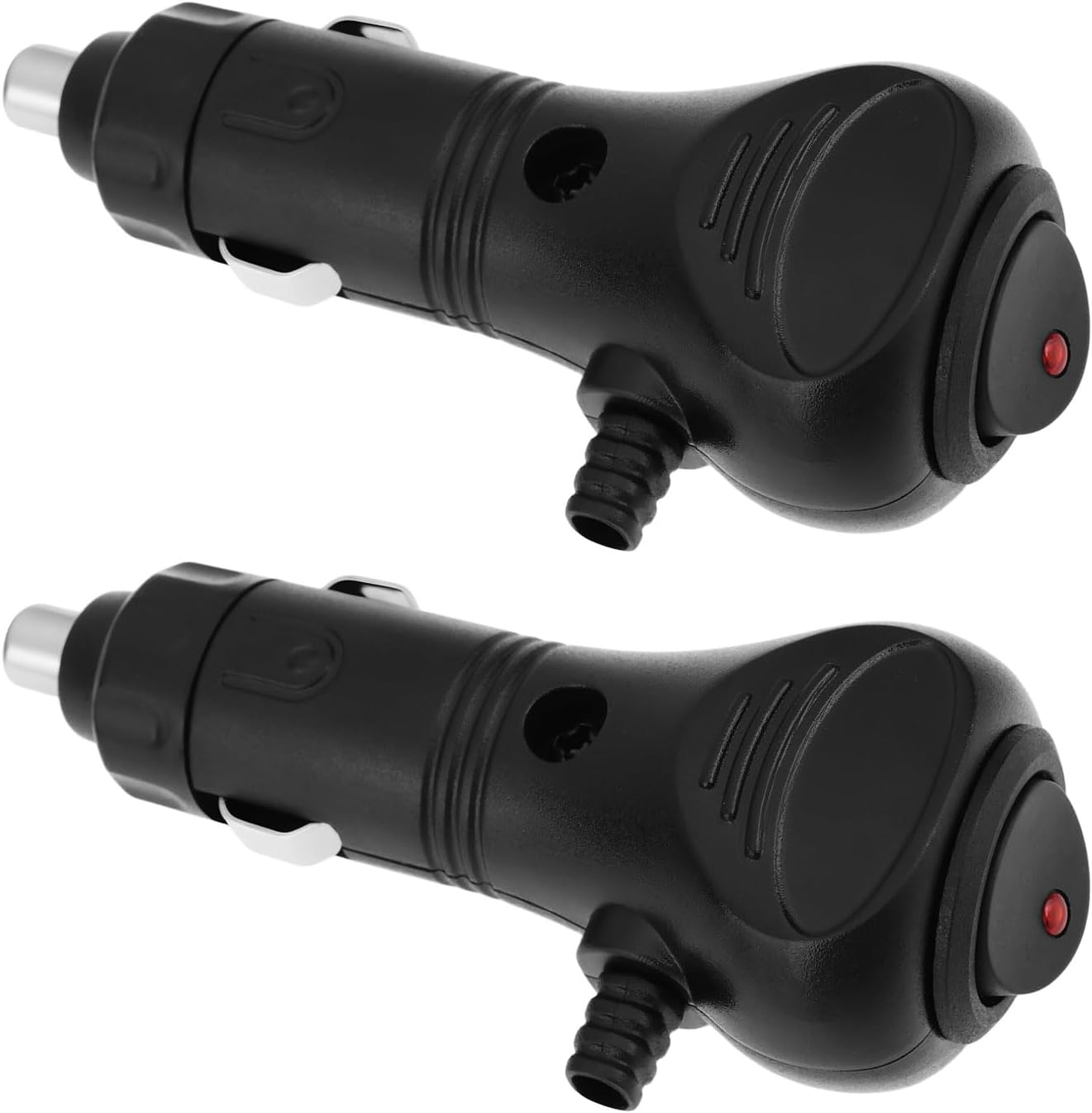 2Pcs DC 12V/24V Car Cigarette Lighter Switch Power Socket with LED Indicator with 5A Fuse image number 3