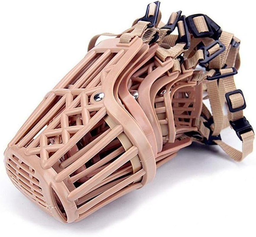 Beikalone 7Pcs/Set Plastic Dog Muzzle, anti Bite Adjustable Pet Basket, Dogs Training Mouth Cover Mesh Cage, Breathable Comfortable image number 6