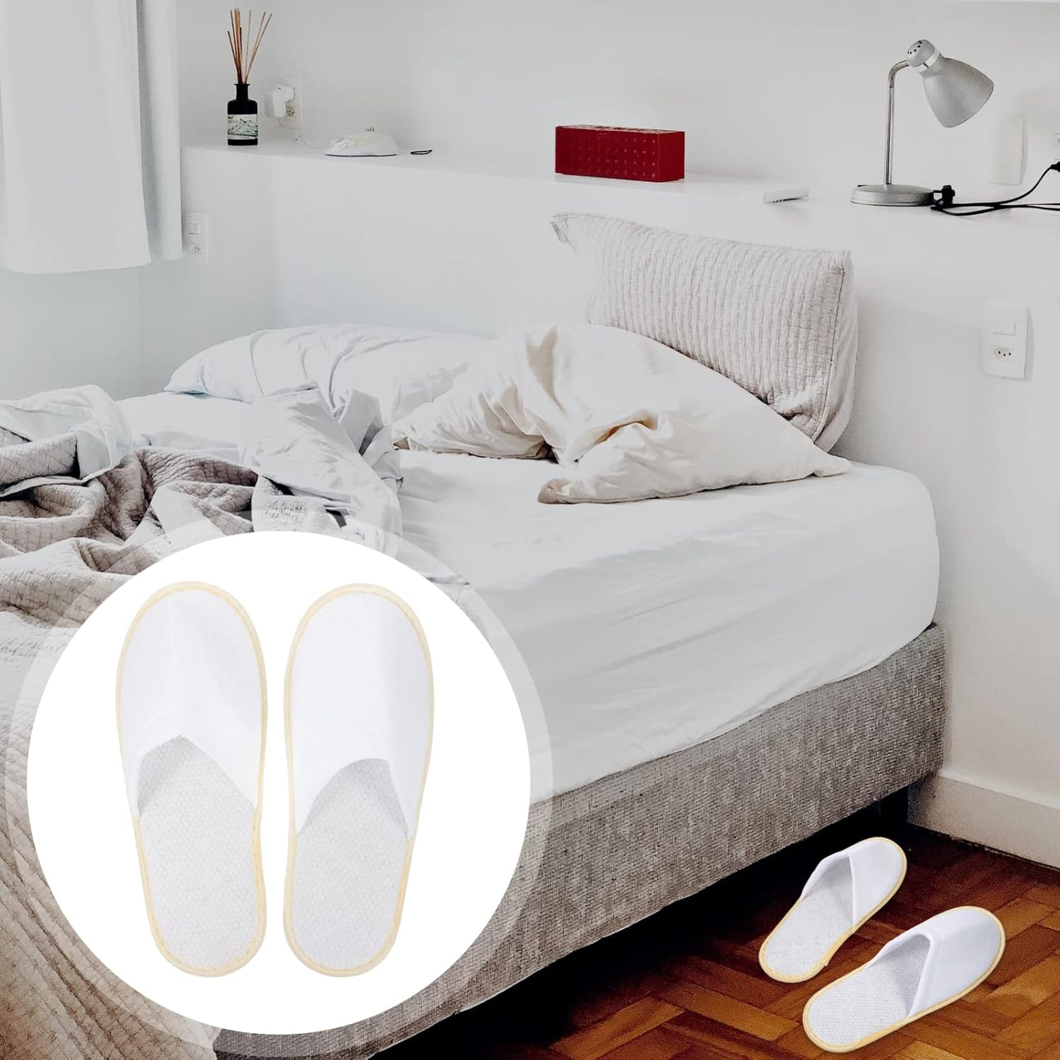 Spa Slippers Home Guest Disposable: 5 Pairs Bathroom Non- Slip Shower Sandal Bath Slippers Indoor Slippers for Mens Womens