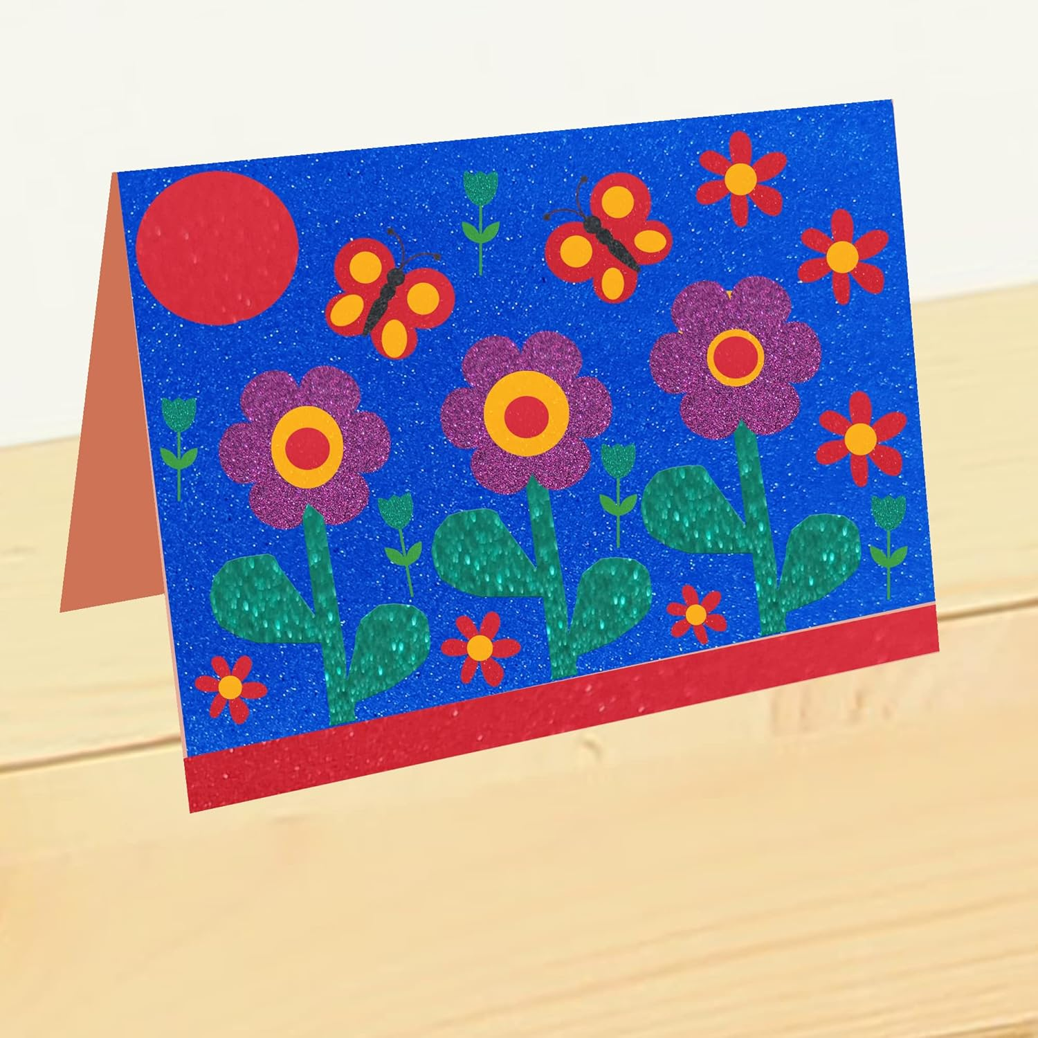 SALEMAR Green Sticky Glitter Foam Sheets for Craft, 10 Packs Thick Self-Adhesive Sparkle EVA Paper Stickers for School Projects, 30 X 20Cm - Gold image number 2