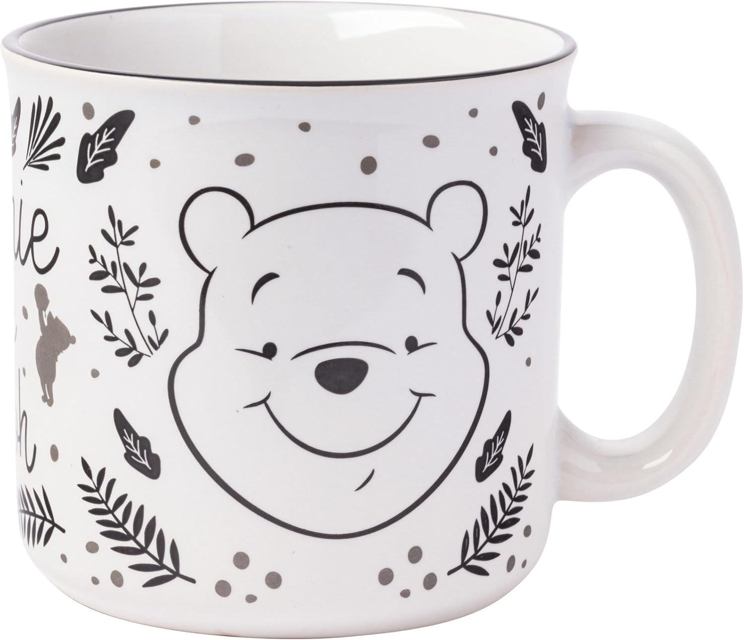 Silver Buffalo Disney Winnie the Pooh Hunny Stack Double Wall Stainless Steel Coffee Mug with Handle, 15 Ounces