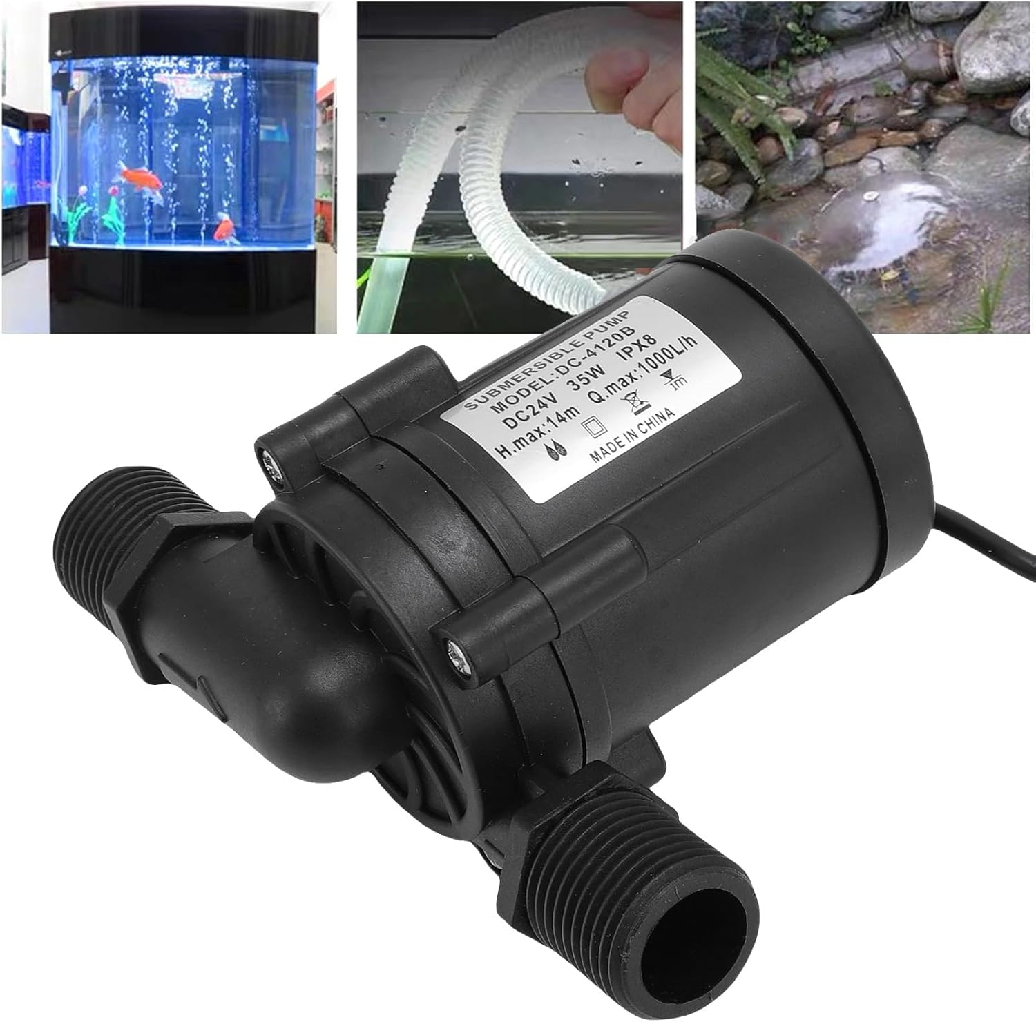 Yosoo 24V Brushless Efficient Stable Motor Increased Waterflow for Fish Tanks Ponds Aquariums Plastic 1 X Submersible