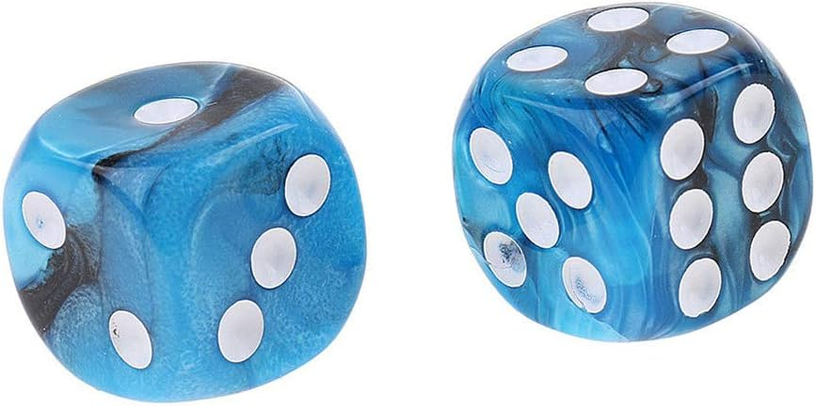 Yiotfandoll 10PCS Polyhedral Dice D6 Dice 16Mm Acrylic Dice Game Dice for RPG MTG DND Dice Table Games (Blue Black) image number 6