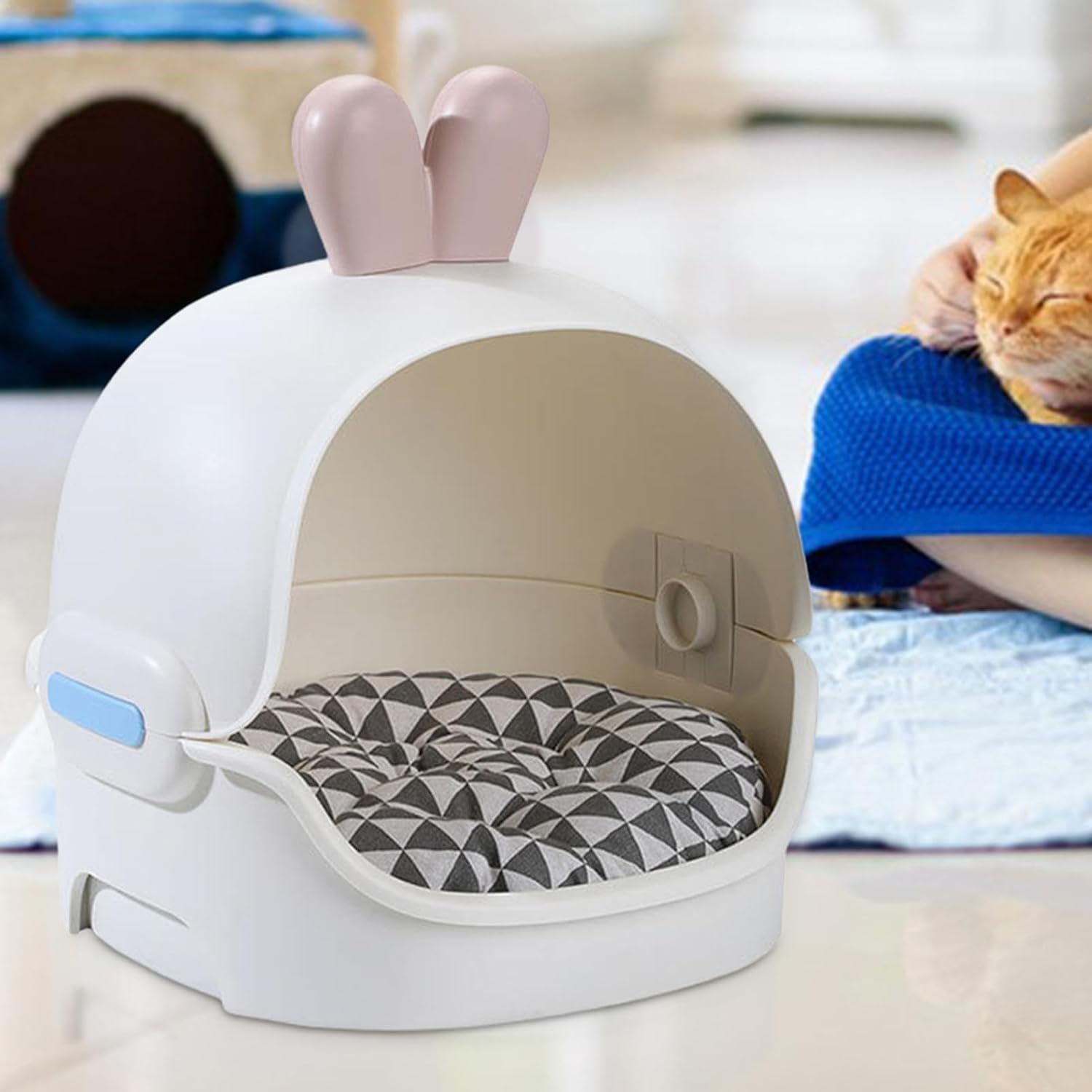 Cat Houses for Indoor Cats,Waterproof Cat Bed Cave Small Cat House - Windproof Cat Bed House Compact Warm Cave Nest for Home Pet Shops image number 4