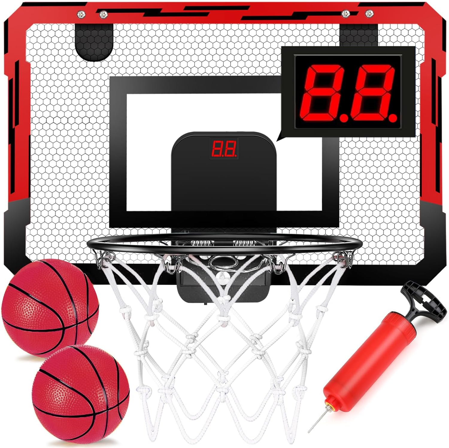 Basketball Hoop Indoor, Mini Basketball Hoop for Kid,Over the Door Basketball Hoop Toy Sports Game for Teens Boy Girl Adults Ages 3+ image number 3