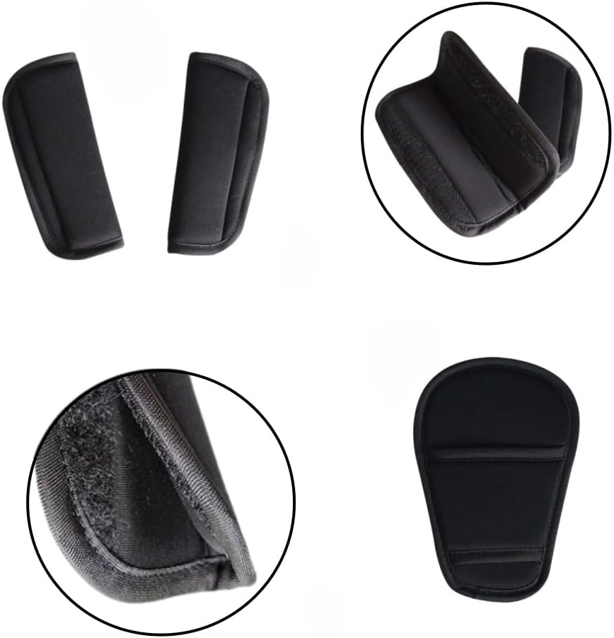 Seat Belt Shoulder Pad,Belts Pads Shoulder Strap Baby Stroller Car Seat Strap Universal Baby Stroller Car Seat Strap Covers Soft Seat Belt Cushion Fits Most Car Seat(Black) image number 3