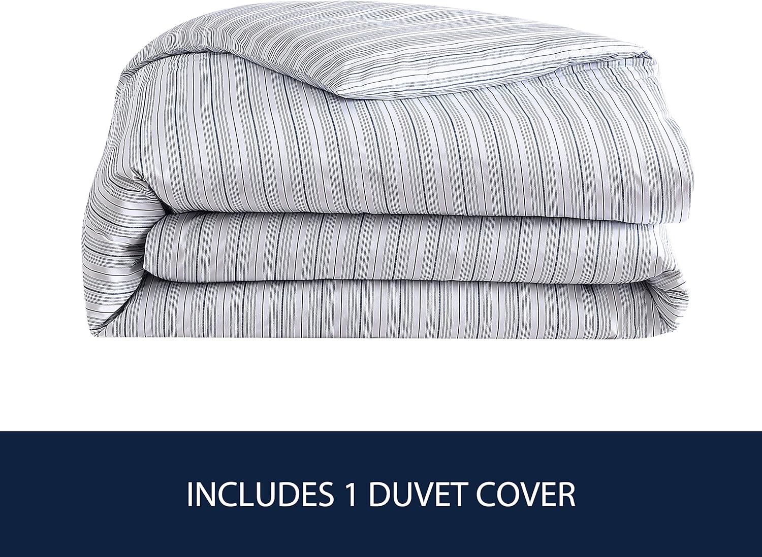 Nautica- King Duvet Cover, Cotton Reversible Bedding with Button Closure, Casual Home D&eacute;cor for All Seasons (Beaux Stripe Blue, King) image number 4