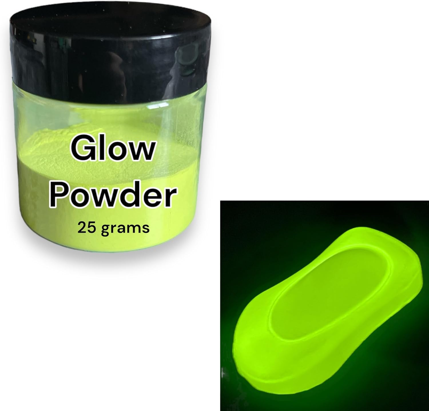 Lime Line Base Coat Maker Pigment Powder, Automotive Grade, Basecoat (Yellow Glow in the Dark) - Bright Green image number 2