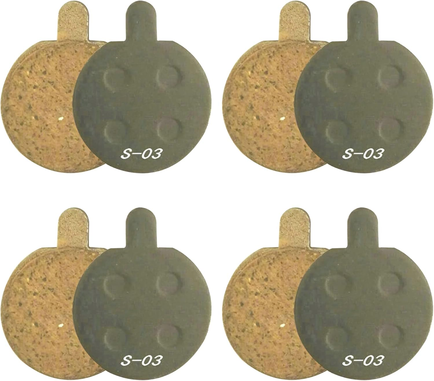 Bicycle Brake Pads, 2 Pairs Resin Semi-Metallic Bike Disc Brake Pads Compatible for Shimano XTR, Smooth Braking, Low Noise, Long Life