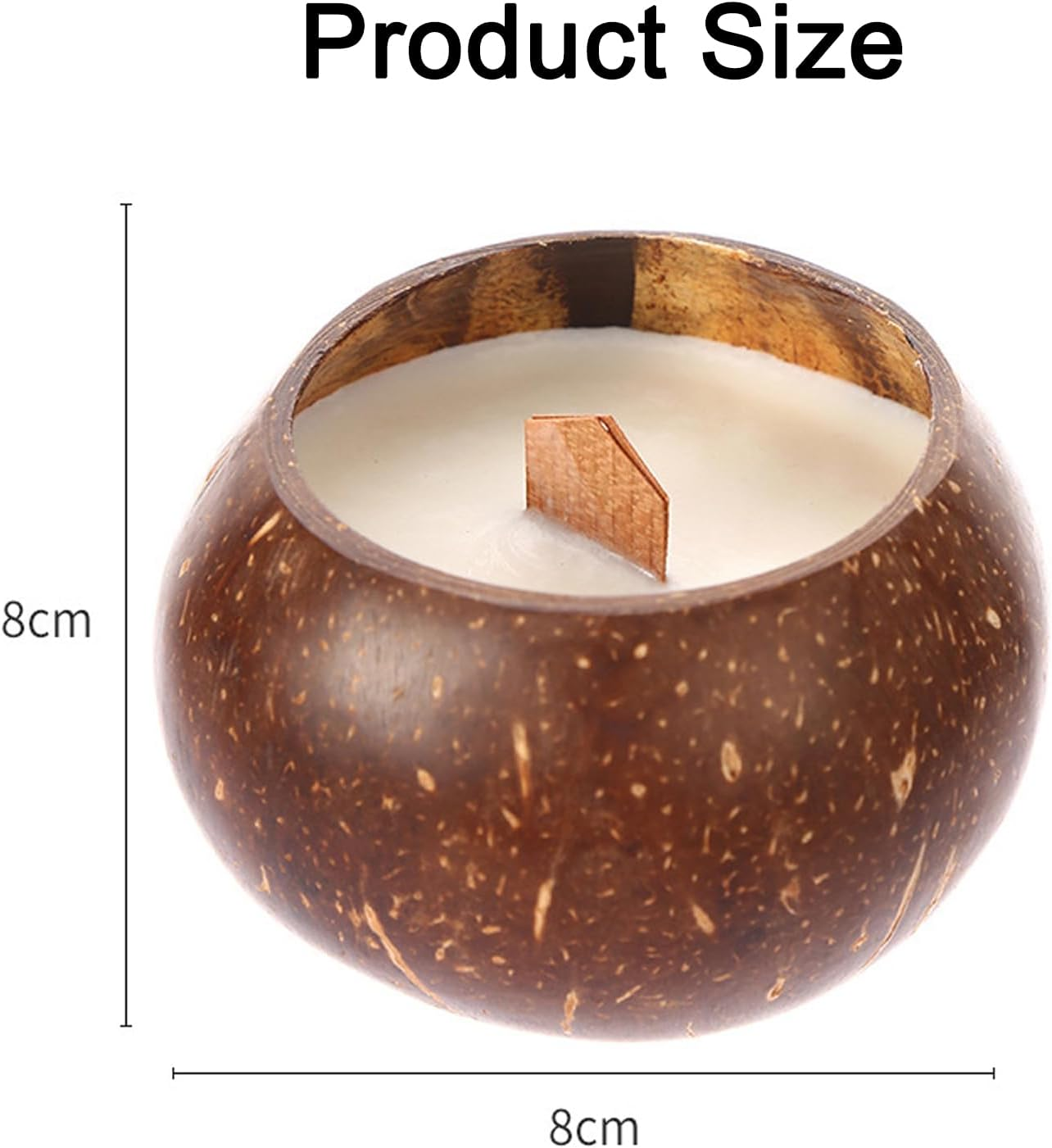 UPAUS Coconut Shell Candle, Natural Wood Wick, 10Oz Coconut Scented Soy Candle, Natural Coconut Shell, Ideal for Home and Beach D&eacute;cor, Aromatherapy Candle with Organic Coconut Shell image number 4