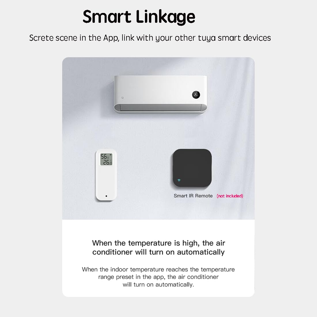 Uantii Smart Temperature Humidity Sensor Tuya Wifi Indoor Thermometer with LCD Display, Works with Smart Life App, Compatible with Alexa,Works with Google Home (1) image number 2