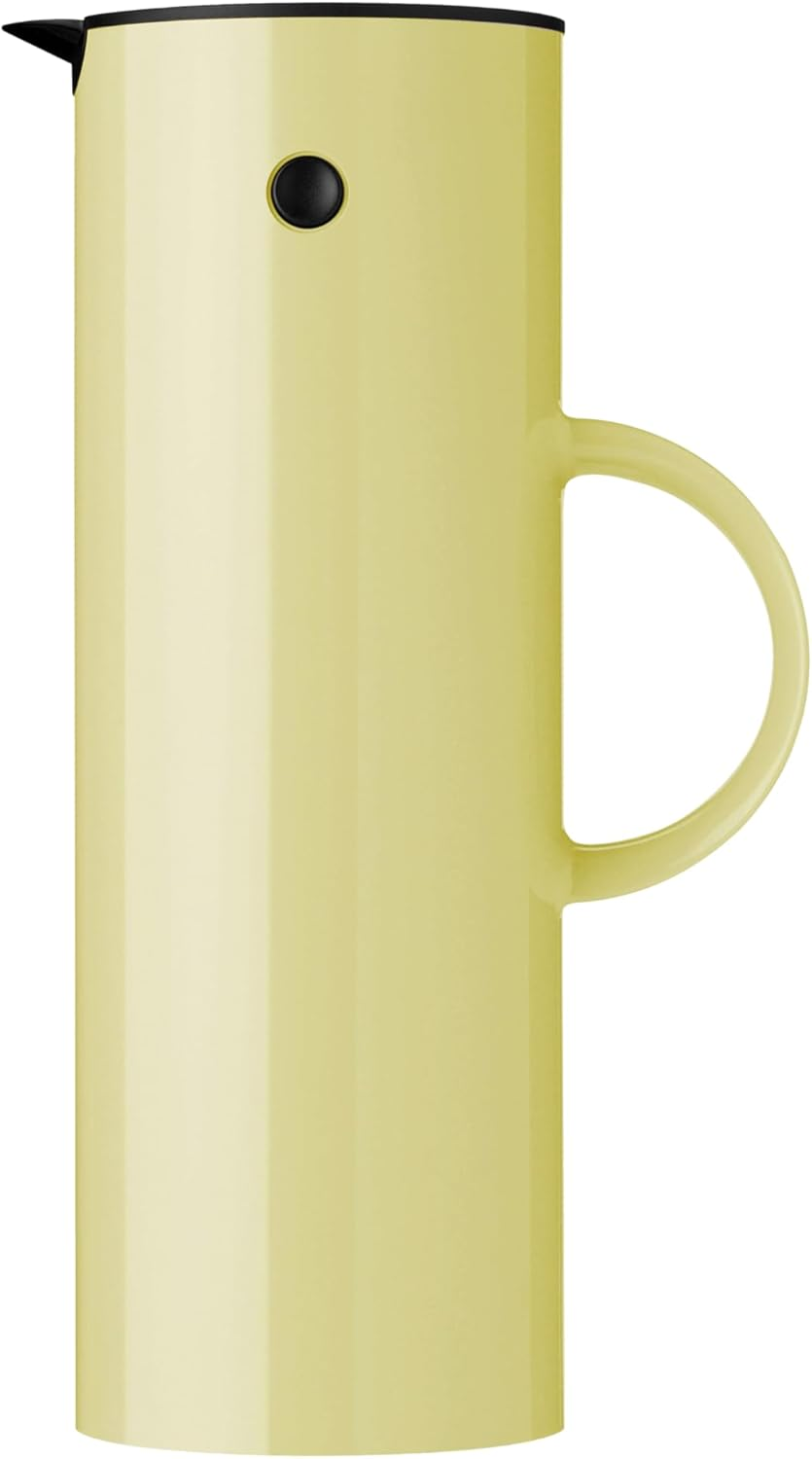 Stelton Laevis EM77 Double-Walled Insulated Jug for Hot/Cold Drinks Tea & Coffee Pot with Glass Insert, Magnetic Closure, Screw Lid, Vintage Design, 1 Litre image number 3