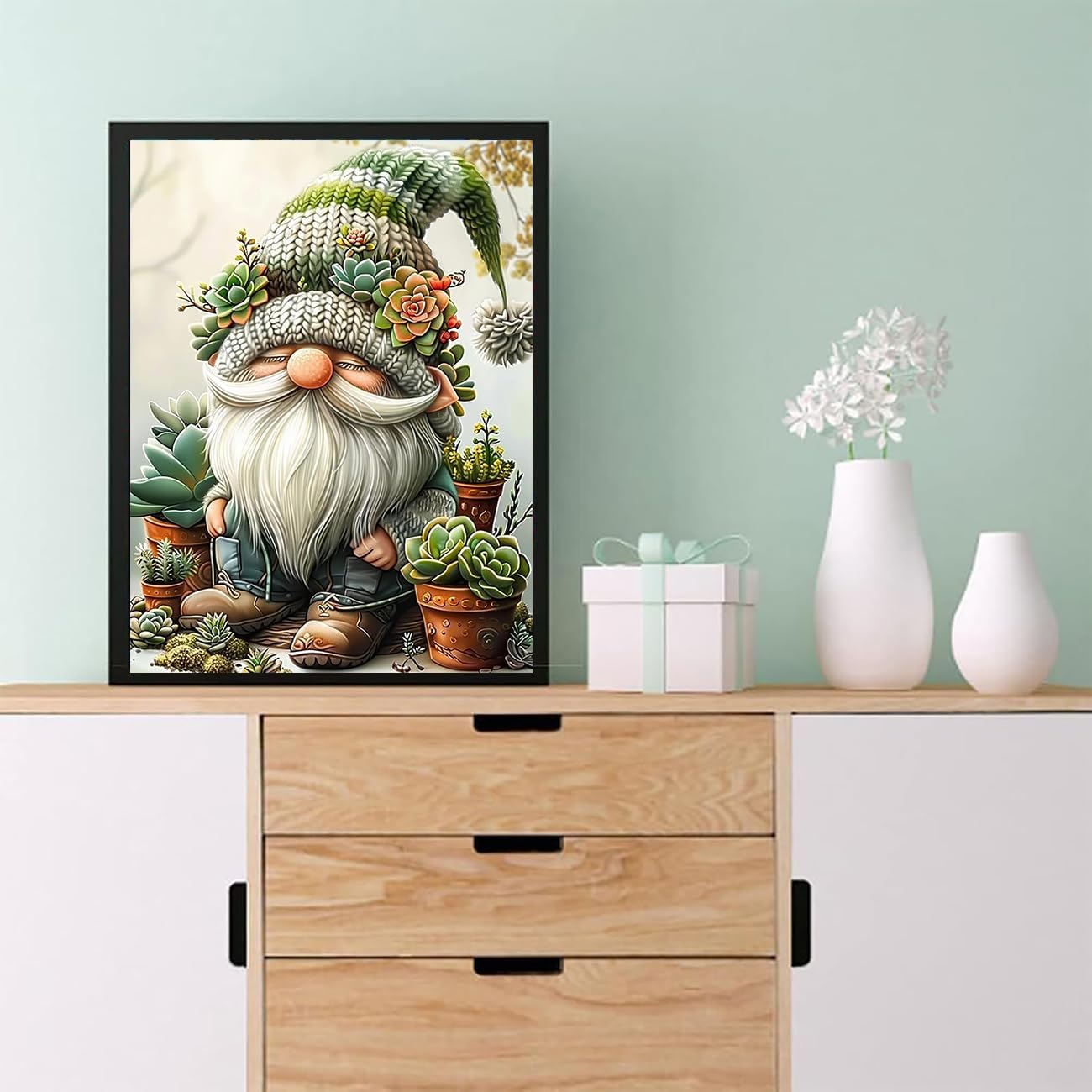 5D Diamond Painting Kits for Adult, Gnomes Diamond Art Kits for Beginners, DIY Full Drill Diamond Dot Gem Art Kits for Home Decor 12 X 16 Inch image number 4