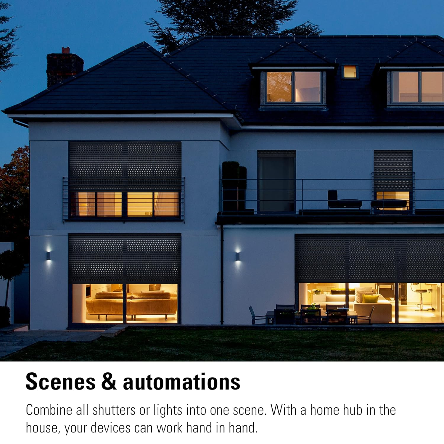 Eve Shutter Switch - Smart Roller Shutter Control with Built-In Schedules, Adaptive Shading, Siri Voice Control, Timer, Remote Access, No Bridge Needed, Bluetooth/Thread, Apple Homekit