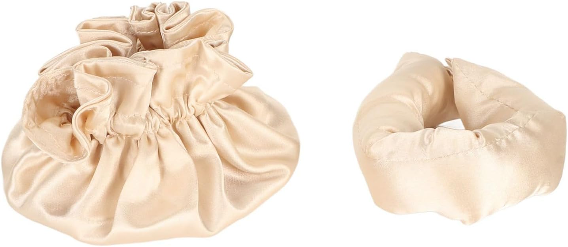 Heatless Curls Headband, Soft Cloth Hair Heatless Curler Bun for Hairdresser for Overnight (Beige) image number 2