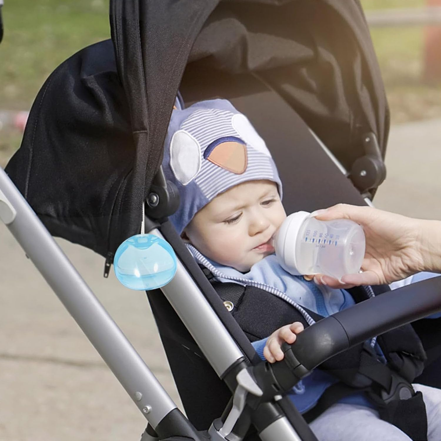 Mtxorvix Pacifier Case, Universal Accessories Holders, Transparent Pacifier Case with String, 4 Colors Dummy Holder Case Soother Pod, Bpa-Free Nipple Shield Case for Infant, Travel, Home(8 Pack) image number 6