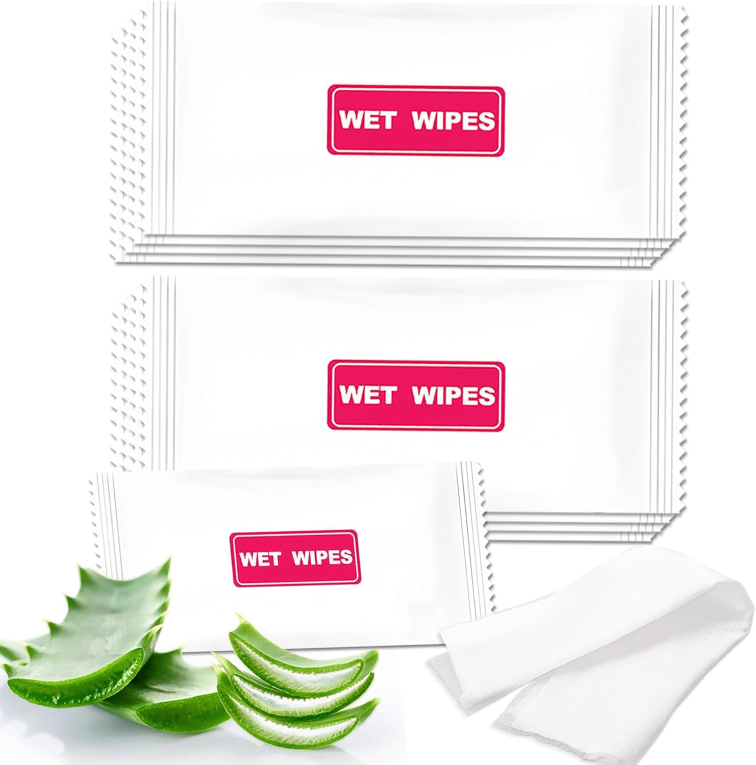 100 Pack Wet Wipes Individually Wrapped, Individual Hand Wipes, Unscented Travel Wipes, Clean Hands Quickly, Wet Wipes Bulk for Homeless, Suitable for Restaurant, Wedding, Barbecue image number 6