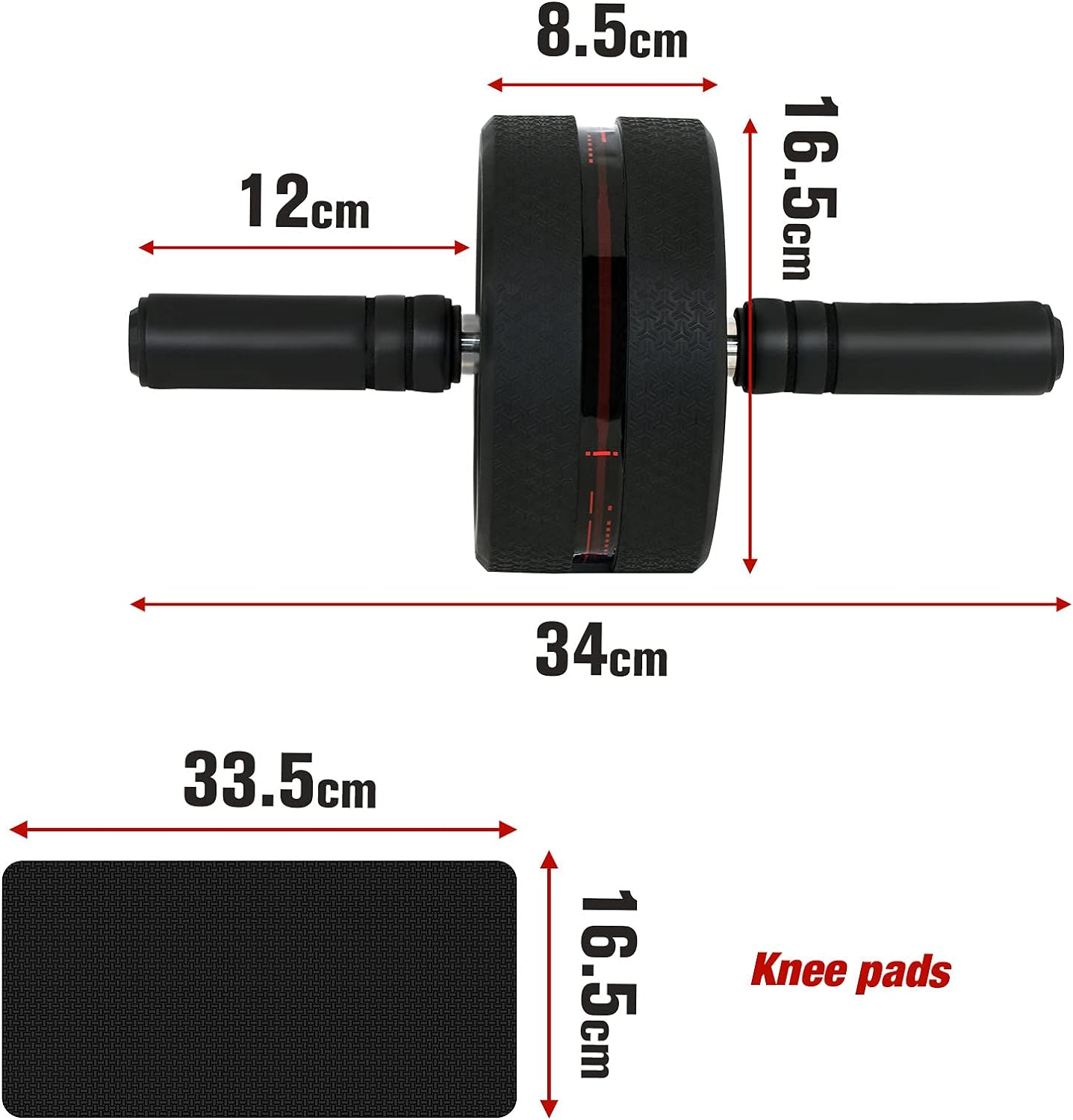 Cobuy Ab Roller Wheel, Abs Workout Equipment for Abdominal & Core Strength Training, Exercise Wheels for Home Gym Fitness, Ab Machine with Knee Pad Accessories image number 6