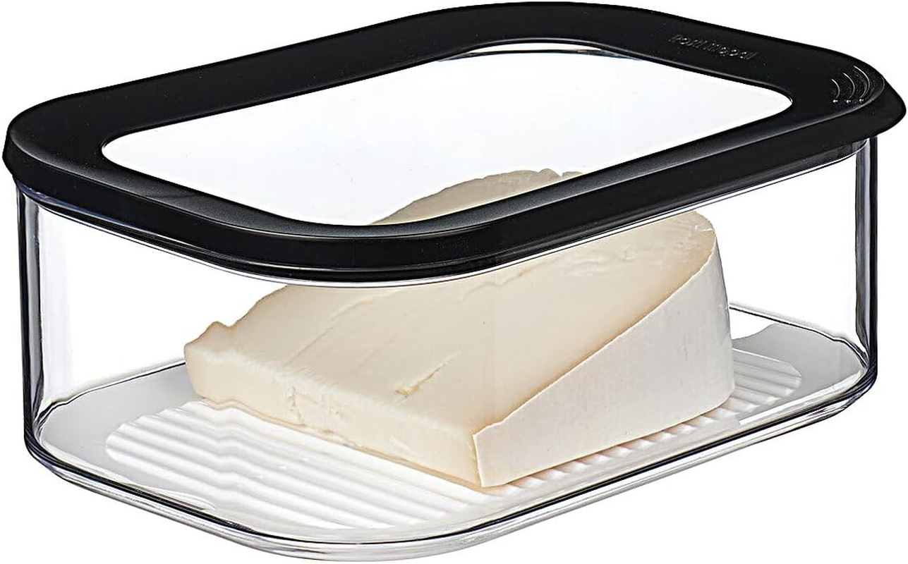 Mepal Cheese Box - Storage Box with Lid for Cheese Chunks & Slices &ndash; Airtight Cheese Storage - Fridge Organizers - 2000 Ml - Black image number 5