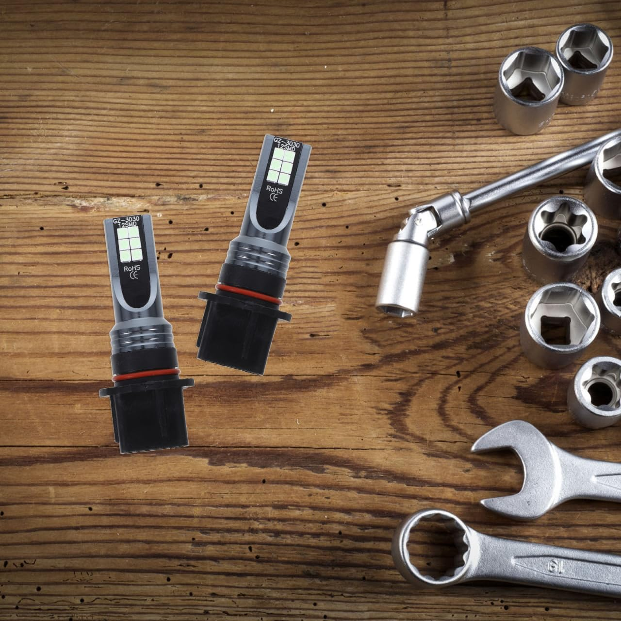 CHILDWEET Ice Blue Led Car Fog Light Bulbs Driving Lamps High Optical Density for Trucks Off-Road Vehicles and Cars image number 3