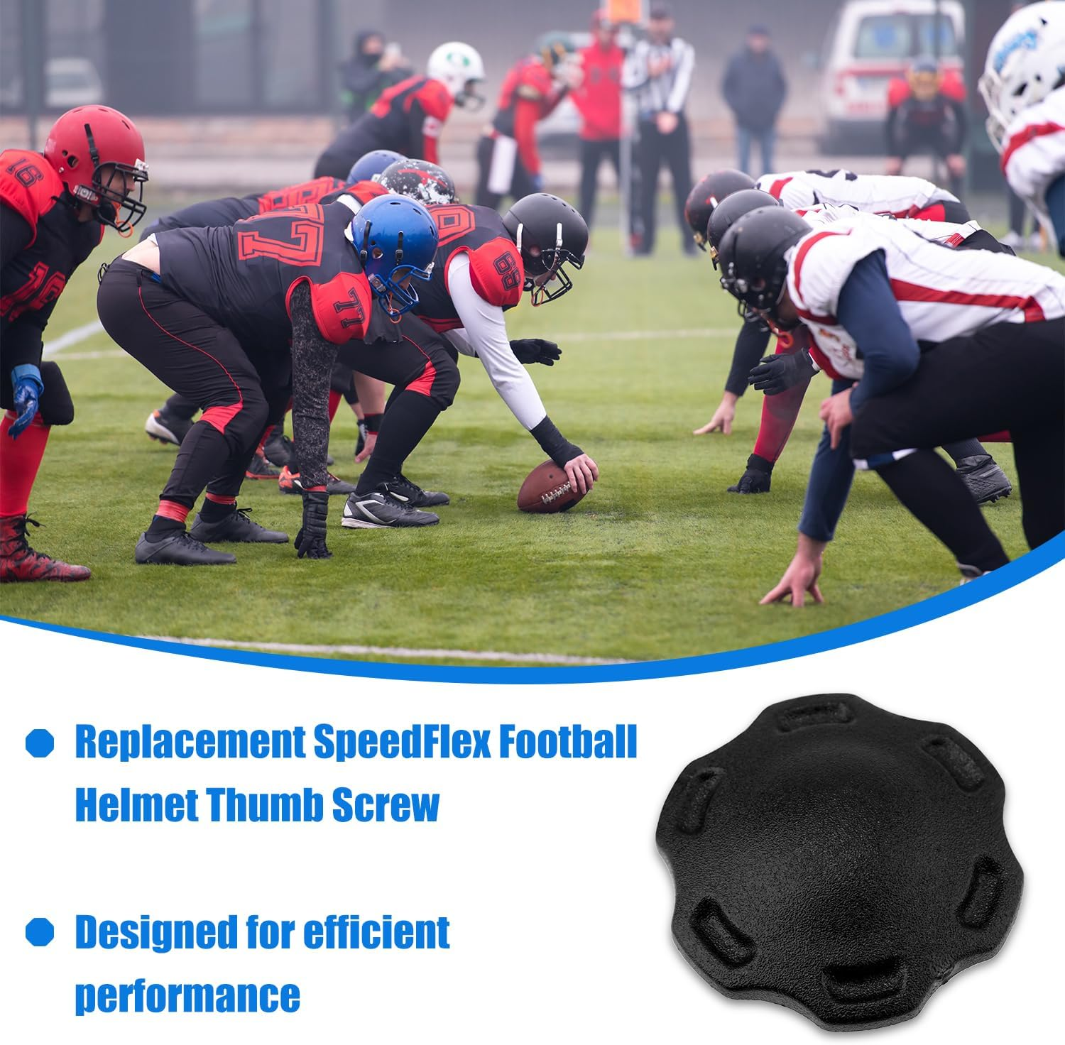 2Pcs Football Helmet Thumb Screws Compatible with Speedflex, Youth Football Helmet Chinstrap Thumb Screws to Maintain Youth Football Helmet Chinstrap Stabilization System image number 1