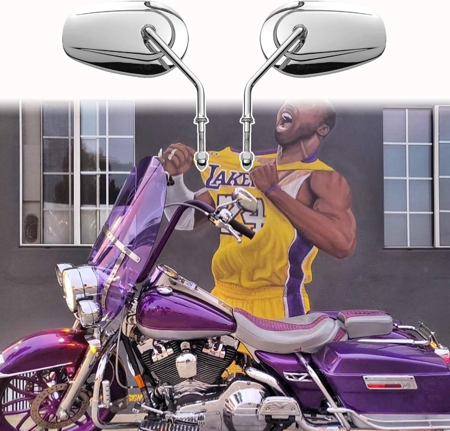 Fits 2021 Sportster Harley Mirrors Black Tapered-Style for 2014 Street Glide, 20 Road Glide, Dyna Motorcycle, 17 Heritage Softail Classic FLSTC, 19 Road King FLHR