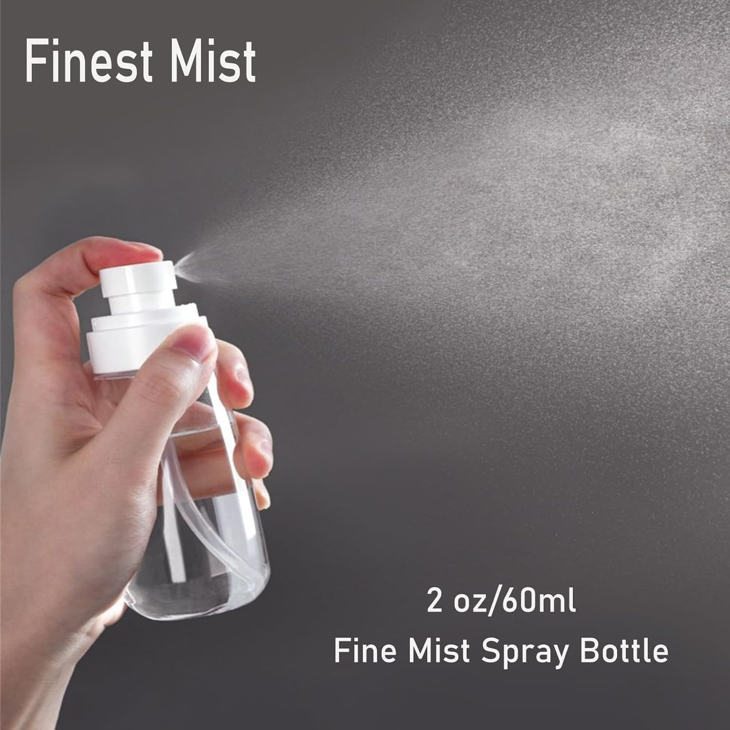 Travel Size Spray Bottles, 60Ml/2Oz, Clear Plastic Fine Mist Sprayer, 4Pcs Fine Mist Mini Empty Clear Containers Water Mist Sprayer, Mini Misting Travel Spray Bottles image number 5
