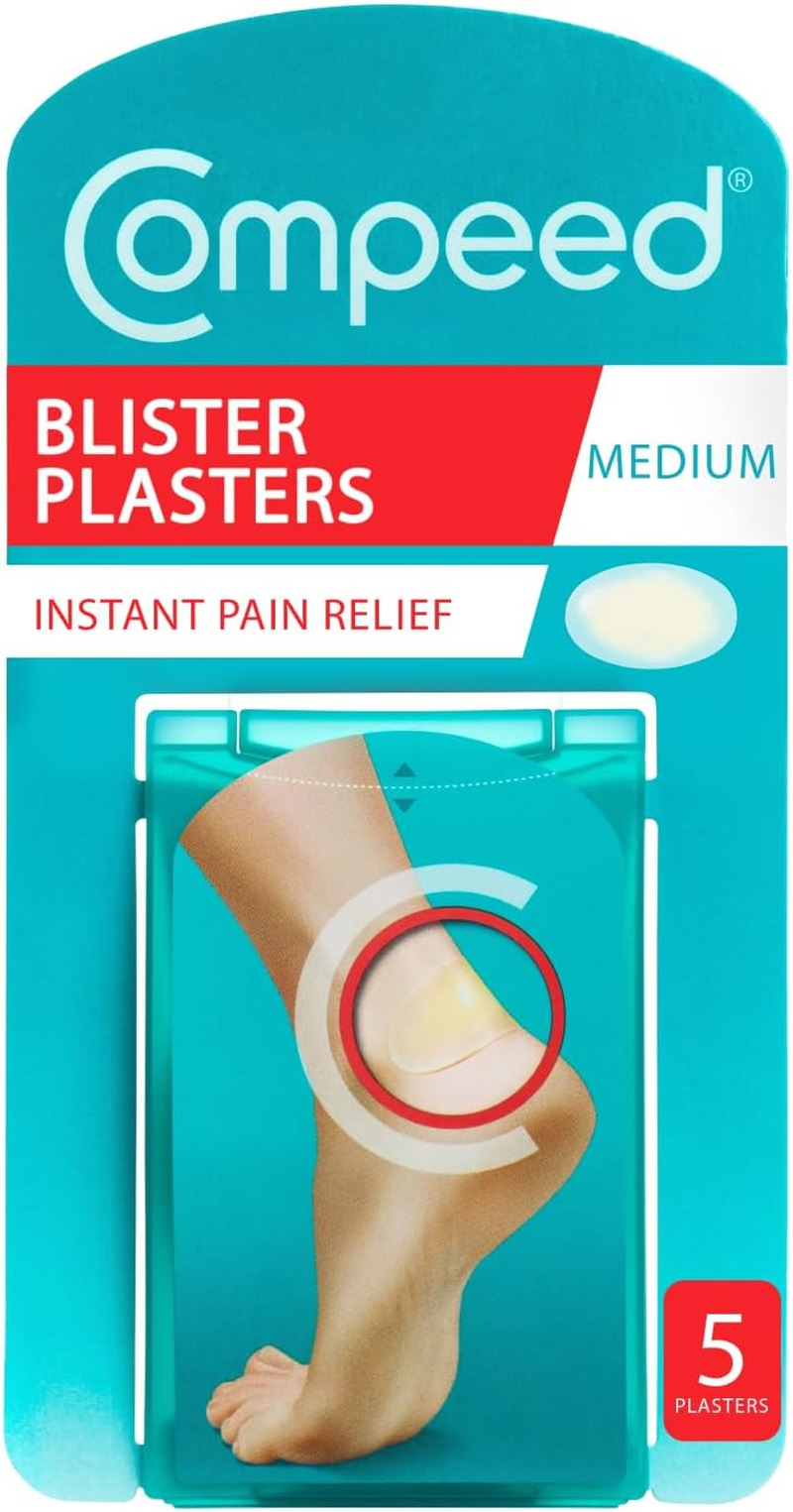 Compeed Medium Size Blister Plasters, 5 Hydrocolloid Plasters, Foot Treatment, Fast Pain Relieve, Dimensions: 4.2Cm X 6.8Cm image number 4