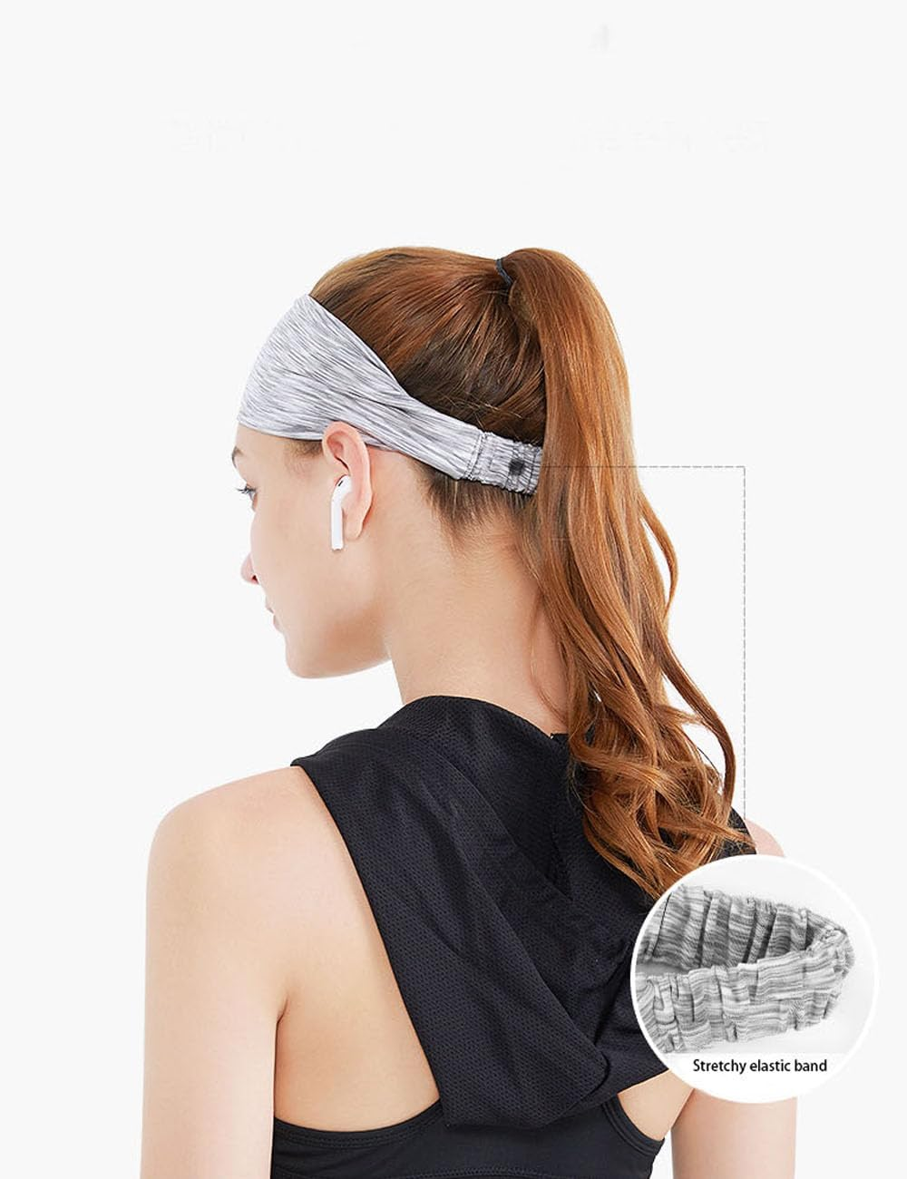 Workout Sweatbands Sports Yoga Hairbands 3Pcs, for Fitness Elastic Athletic Non Slip Wicking Headscarf for Womens image number 1