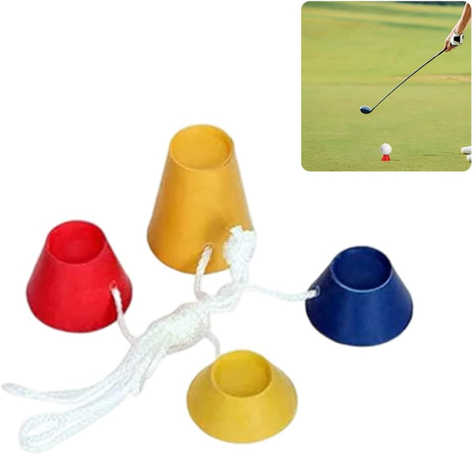 Rubber Golf Tees Winter Multicolor Golf Driving Range Holders with 4 Different Heights 12PCS image number 6