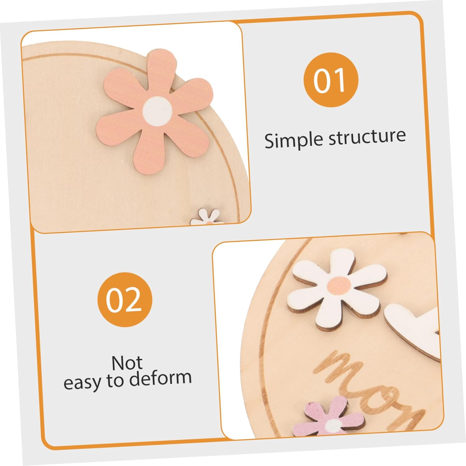 Abaodam Milestone Wooden Cards Monthly Newborn Milestone Sign Photo Prop for Announcement image number 2