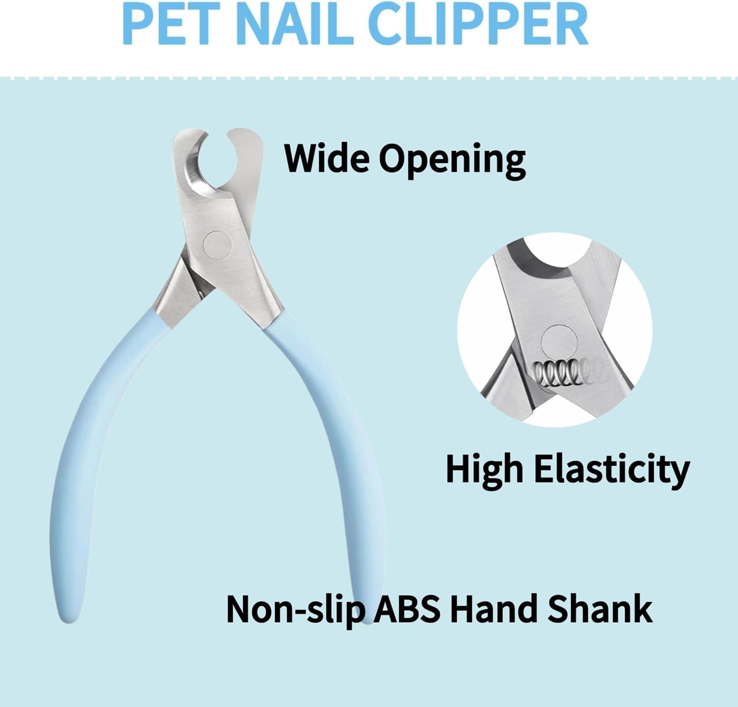 Blue Handle Nickel Iron Single Section round Concave Pliers, 1Pc round Concave Pliers Wire Looping Plier, Professional Stainless Dog Nail Clippers,Pet Grooming Tool for Precise Cutting image number 5