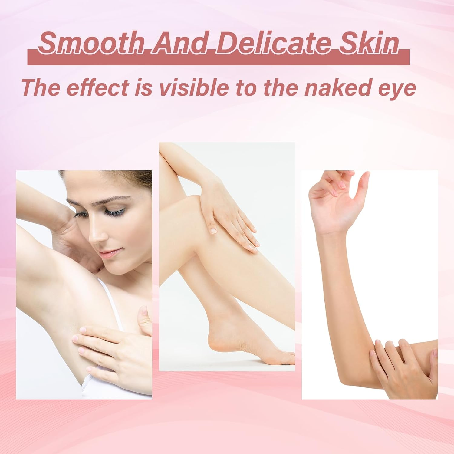 Body Hair Trimmer Kit Silk Glide Epilator Razor Painless Hair Removal at Home 2 in 1 Electric Shaver Razors for Women, for Sensitive Skin, Wet & Dry Cordless USB Charge image number 6