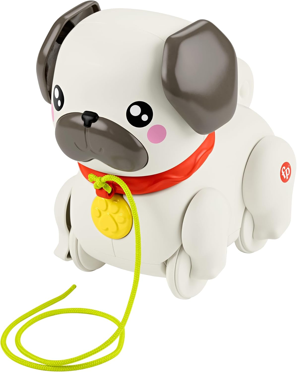 Fisher-Price Baby & Toddler Pull Toy FP Pets Walk-The-Pup-Pug with Motion & Sounds for Kids Ages 12+ Months image number 5