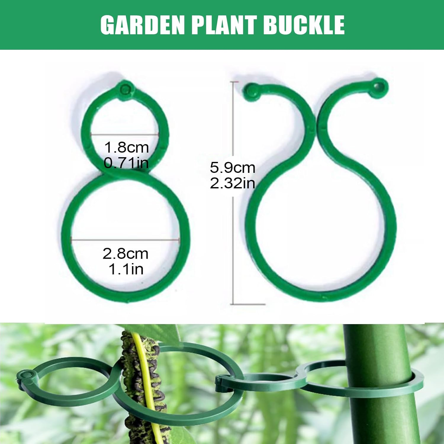 Plant Support Clips - Tomato Clips for Support,Gardening Vine Fixing Tool for Vegetables Gourds Cucumbers Tomatoes image number 4