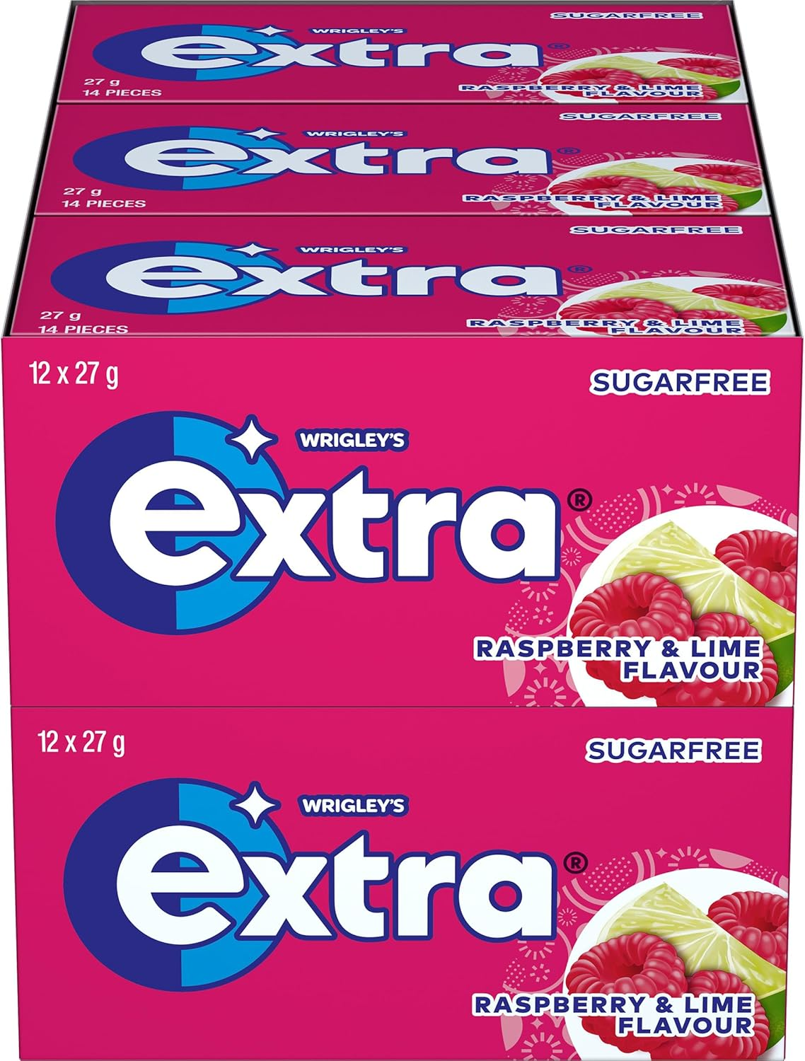 Extra Raspberry & Lime Sugar Free Chewing Gum 648 G (Pack of 24) image number 3