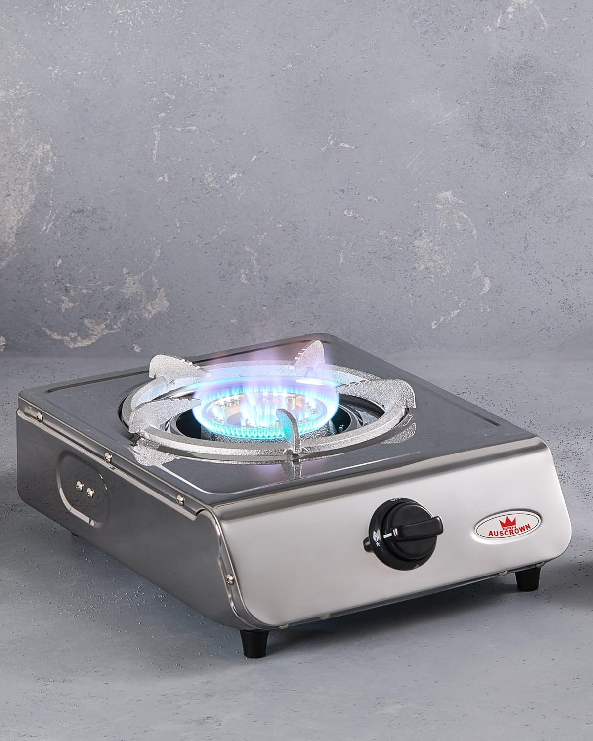 Auscrown Single Wok Burner Cooker LP Gas with Flame Failure Device, Silver, CK801PG-S image number 2