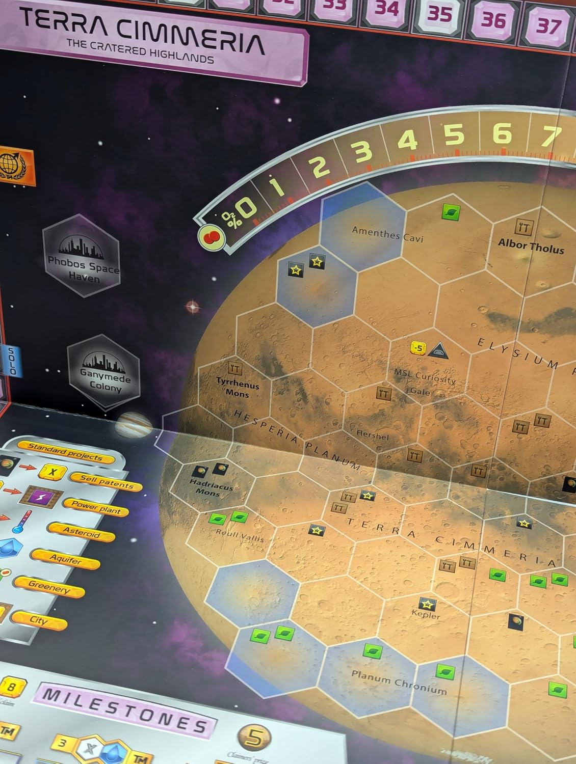 Stronghold Games Mars Utopia and Cimmeria Double-Sided Board Game with New Maps and Awards