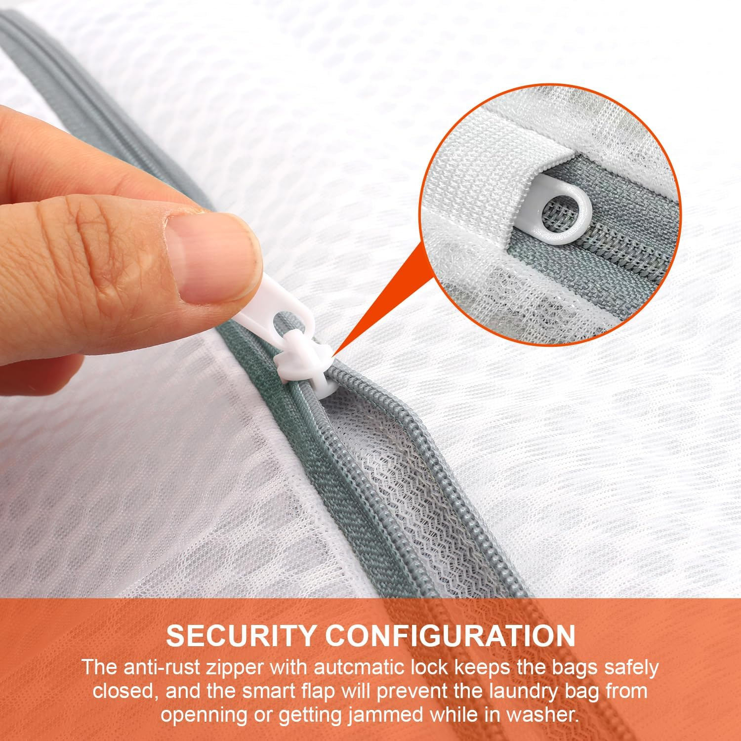 H HOME-MART 3Pcs Honeycomb Mesh Laundry Bags,3 Size Delicates Laundry Bag for Washing Machine,Lingerie Bags Travel Storage Organize Bag for Laundry,Travel image number 5